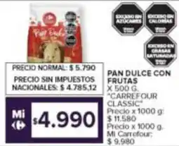 Carrefour Carrefour classic pan dulce con frutas oferta