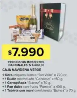 Carrefour Caja navideña verde oferta