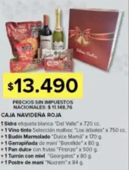 Carrefour Caja navideña roja oferta