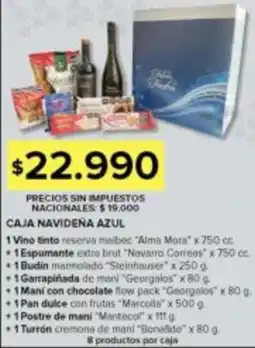 Carrefour Caja navideña azul oferta