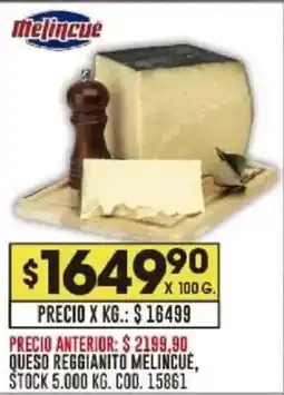 Coto Melincue queso reggianito oferta