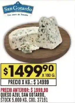 Coto San Gotardo queso azul oferta