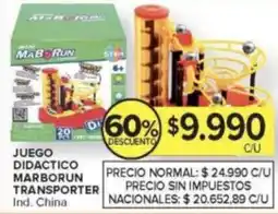 Carrefour Juego didactico marborun transporter oferta