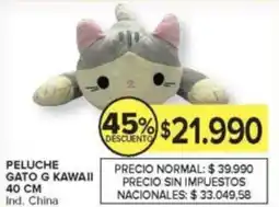 Carrefour Peluche gato g kawaii oferta