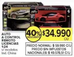 Carrefour Auto a control remoto licencias v/ modelos oferta