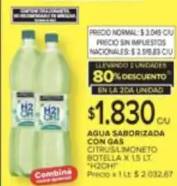 Carrefour Agua saborizada con gas citruslimoneto botella oferta