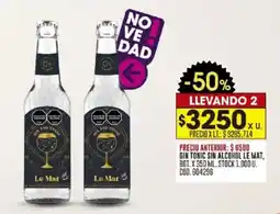 Coto Le Mat gin tonic sin alcohol oferta