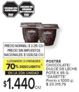 Carrefour Danette postre chocolate/ dulce de leche pote oferta