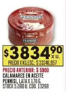 Coto Pennisi calamares en aceite oferta