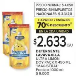 Carrefour Magistral detergente lavavajilla ultra limón doy pack oferta