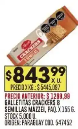 Coto Mazzei crackers oferta