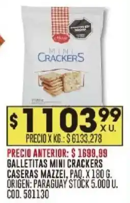 Coto Mazzei mini crackers caseras oferta