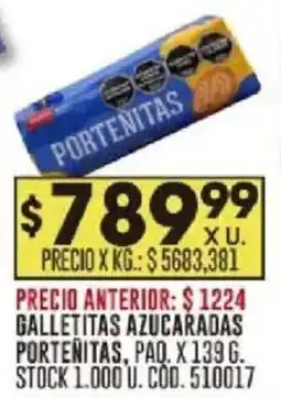 Coto Porteñitas galletitas azucaradas oferta