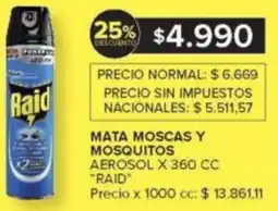Carrefour Raid mata moscas y mosquitos aerosol oferta