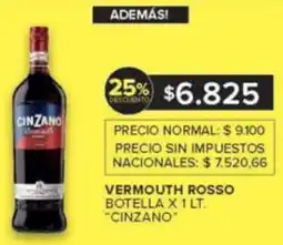 Carrefour Cinzano vermouth rosso botella oferta