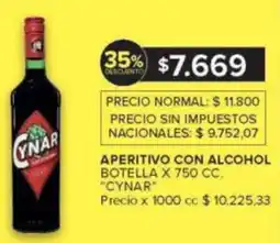 Carrefour Cynar aperitivo con alcohol botella oferta