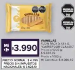 Carrefour Carrefour classic vainillas flow pack oferta