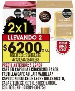 Coto Dolce Gusto cafe en capsulas chococino oferta