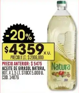 Coto Natura aceite de girasol oferta