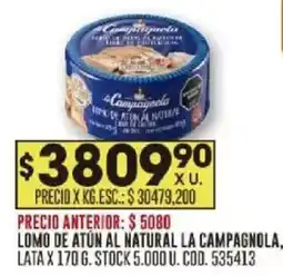 Coto La Campagnola lomo de atun al natural oferta