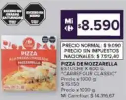 Carrefour Carrefour classic pizza de mozzarella estuche oferta