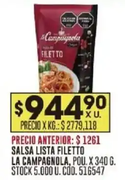 Coto La Campagnola salsa lista filetto oferta