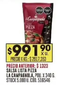 Coto La Campagnola salsa lista pizza oferta