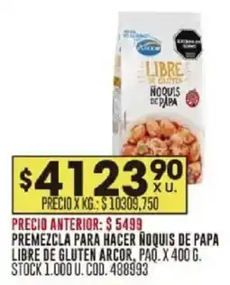 Coto Arcor libre de gluten noquis de papa oferta
