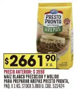 Coto Arcor Presto Pronta arepas oferta