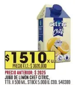 Coto Citric Chef jugo de limon oferta