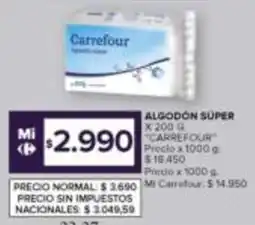 Carrefour Carrefour algodón super oferta