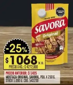Coto Savora mostaza original oferta