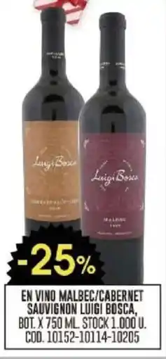 Coto Luigi Bosca vino malbec/cabernbet sauvignon oferta