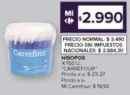 Carrefour Carrefour hisopos oferta