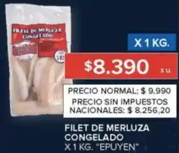 Carrefour Epuyen filet de merluza congelado oferta