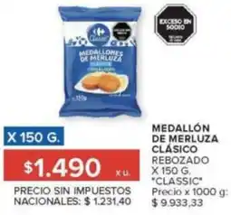 Carrefour Classic medallón de merluza clásico rebozado oferta