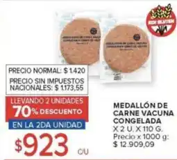 Carrefour Medallón de carne vacuna congelada oferta