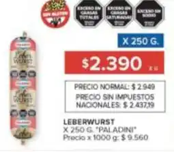 Carrefour Paladini leberwurst oferta
