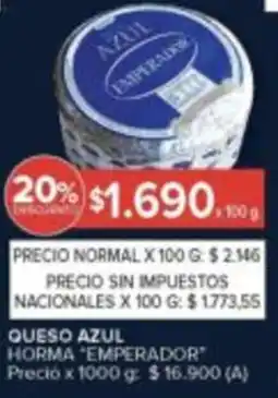 Carrefour Emperador queso azul horma oferta