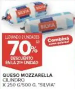Carrefour Silvia queso mozzarella cilindro oferta