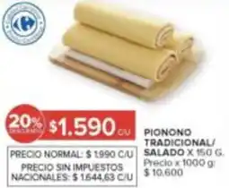 Carrefour Pionono tradicional/ salado oferta