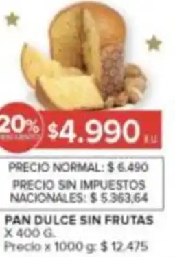 Carrefour Pan dulce sin frutas oferta