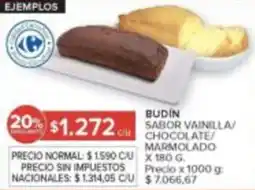 Carrefour Budín sabor vainilla/ chocolate/ marmolado oferta