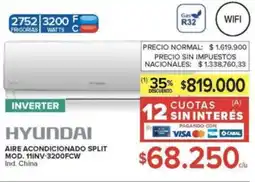 Carrefour Hyundai aire acondicionado split oferta