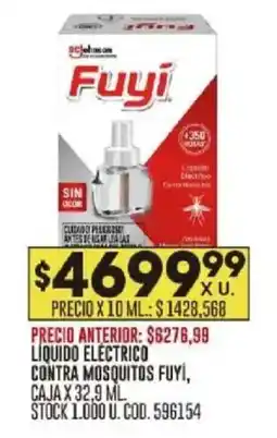 Coto Fuyi liquido electrico contra mosquitos oferta