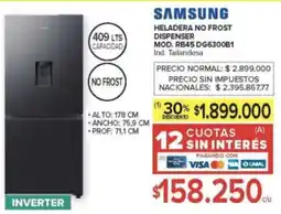 Carrefour Samsung heladera no frost dispenser oferta