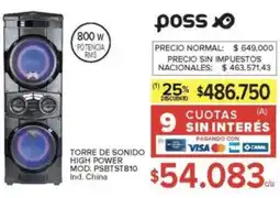 Carrefour Poss torre de sonido high power oferta