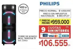 Carrefour Philips torre de sonido oferta