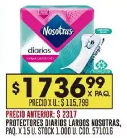 Coto Nosotras protectores diarios largos oferta