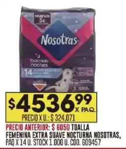 Coto Nosotras toalla femenina extra suave nocturna oferta